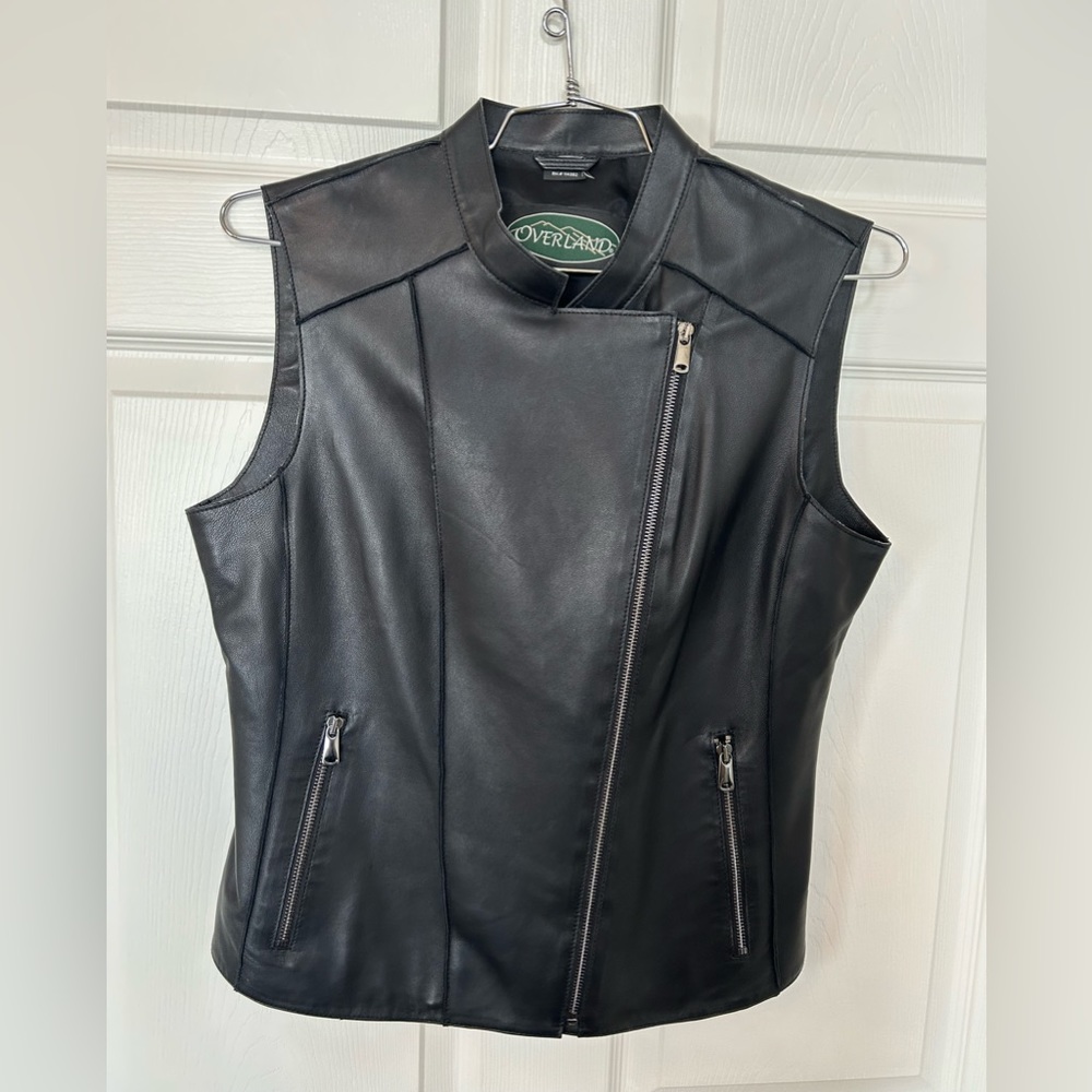 Overland Sheepskin Co. Women’s Leather Moto Vest